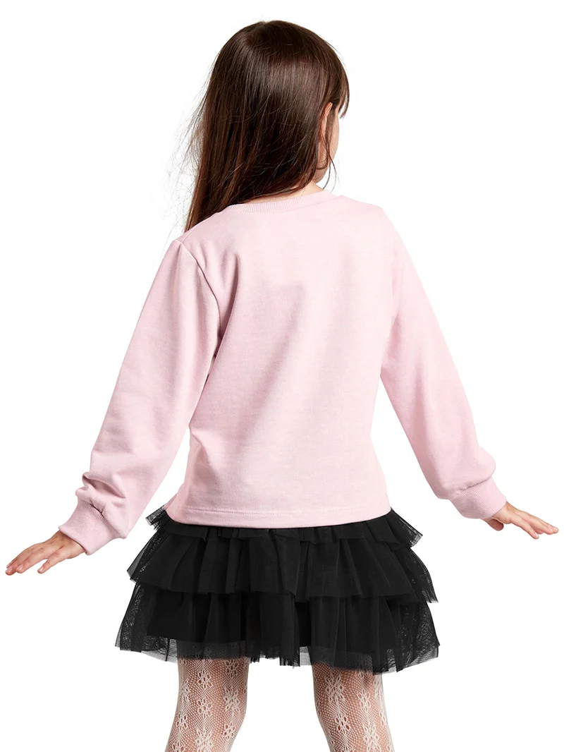 دينوكيدس طقم تنورة بناتي من التول بنظارات نجمة